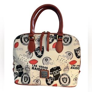 Las Vegas Raiders Dooney & Bourke Women's Gameday Zip Zip Satchel Pre-Owned